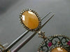 ANTIQUE LARGE 3.12CT DIAMOND & MULTI GEM 14K ROSE & BLACK GOLD FILIGREE EARRINGS