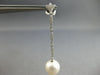 ESTATE LARGE .42CT DIAMOND & AAA SOUTH SEA PEARL 18K WHITE GOLD 3D CHANDELIER EARRINGS