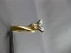 ESTATE .71CT DIAMOND 18KT Y&W GOLD ROUND & MARQUISE WAVE ENGAGEMENT RING #17436