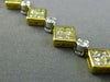 ESTATE 4.51CT WHITE & FANCY YELLOW DIAMOND 18K 2 TONE GOLD 3D INVISIBLE BRACELET