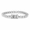 ESTATE 5.0CT DIAMOND 14KT WHITE GOLD 3D CLASSIC ROUND TENNIS BRACELET