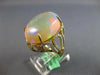 LARGE 16.47CT DIAMOND & AAA AUSTRALIAN OPAL 14KT YELLOW GOLD FILIGREE FUN RING