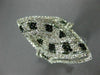 ESTATE EXTRA LARGE 2.72CT WHITE & BLACK DIAMOND 14KT WHITE GOLD 3D COCKTAIL RING