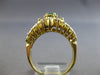 ESTATE 1.3CT DIAMOND & AAA EMERALD 18KT YELLOW GOLD 2 ROW FLOWER FUN RING #28143