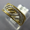 ESTATE WIDE .19CT DIAMOND 18KT 2 TONE GOLD 3D LEAF INFINITY ANNIVERSARY RING
