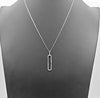 .56CT DIAMOND 18K WHITE GOLD 3D ROUND & BAGUETTE OVAL LOVE KNOT FLOATING PENDANT
