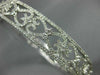 WIDE 1.79CT DIAMOND 18KT WHITE GOLD 3D OPEN FILIGREE MULTI HEART BANGLE BRACELET