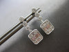 ESTATE .45CT DIAMOND 14KT WHITE GOLD ROUND & BAGUETTE INVISIBLE HANGING EARRINGS