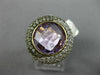 ESTATE LARGE 4.51CT WHITE CHOCOLATE FANCY DIAMOND AMETHYST 14KT YELLOW GOLD RING