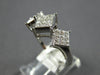 .75CT DIAMOND 14KT WHITE GOLD PRINCESS 3D PAST PRESENT FUTURE ANNIVERSARY RING