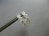 ESTATE SMALL 1.43CT DIAMOND 14KT WHITE GOLD SHARED PRONG 5 STONE HUGGIE EARRINGS