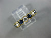 .70CT DIAMOND & AAA SAPPHIRE 14K YELLOW GOLD 7 STONE SEMI BEZEL ANNIVERSARY RING