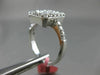 ESTATE LARGE 1.02CT ROUND & BAGUETTE DIAMOND 18KT WHITE GOLD 3D ENGAGEMENT RING
