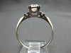 ANTIQUE LARGE .69CT DIAMOND PLATINUM 3 STONE FILIGREE 3D ENGAGEMENT RING #28020