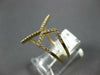ESTATE WIDE .20CT DIAMOND 14KT YELLOW GOLD 3D CLASSIC TRIANGULAR FUN RING