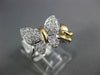 ESTATE WIDE .26CT DIAMOND 18KT 2 TONE GOLD 3D CLASSIC DOUBLE BUTTERFLY LOVE RING