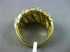 LARGE 2.0CT ROUND & BAGUETTE DIAMOND 14KT YELLOW GOLD 3D WAVE ANNIVERSARY RING