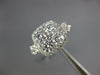 LARGE 1.32CT DIAMOND 18KT WHITE GOLD ROUND CLUSTER SQUARE HALO ENGAGEMENT RING