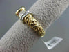 ESTATE 1.89CT DIAMOND & AAA SAPPHIRE 14KT TWO TONE GOLD FILIGREE ENGAGEMENT RING