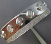 LARGE 2.84CT DIAMOND 18K WHITE GOLD ROUND & BAGUETTE ETOILE CUFF BANGLE BRACELET