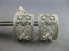 LARGE 1.27CT DIAMOND 18KT WHITE GOLD MULTI FLOWER OPEN FILIGREE HANGING EARRINGS
