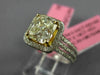 LARGE 2.73CT WHITE & FANCY YELLOW DIAMOND 18KT TWO TONE GOLD 3D ENGAGEMENT RING