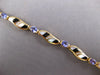 2.97CT DIAMOND & AAA TANZANITE 14KT YELLOW GOLD 3D OVAL & ROUND TENNIS BRACELET