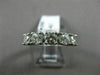 ESTATE 1.35CT DIAMOND 14K WHITE GOLD 3D FIVE STONE WEDDING ANNIVERSARY RING 2058