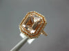 LARGE 2.49CT DIAMOND & AAA MORGANITE 14KT ROSE GOLD EMERALD CUT ENGAGEMENT RING