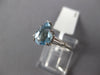 1.90CT DIAMOND & AAA AQUAMARINE PLATINUM PEAR SHAPE & BAGUETTE ENGAGEMENT RING