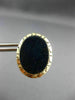 ESTATE LARGE AAA LAPIS 14KT YELLOW GOLD 3D HANDCRAFTED CLIP ON EARRINGS #26366