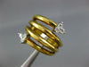 ESTATE LARGE .20CT DIAMOND 18KT YELLOW GOLD 3D MULTI ROW SNAKE FUN RING #746