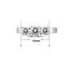 ESTATE LARGE 1.46CT DIAMOND 14KT WHITE GOLD 3D 3 STONE CLASSIC ENGAGEMENT RING