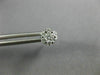 ESTATE .40CT DIAMOND 14KT WHITE GOLD CLASSIC CLUSTER FLOWER STUD EARRINGS #26644