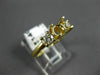 ESTATE .37CT DIAMOND 14KT YELLOW GOLD 3 STONE SEMI MOUNT ENGAGEMENT RING #22422