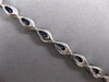 LARGE 10.73CT DIAMOND & AAA SAPPHIRE 14K WHITE GOLD OVAL & ROUND TENNIS BRACELET