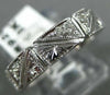 ANTIQUE WIDE .35CT DIAMOND 18KT WHITE GOLD 3D FILIGREE SQUARE ETERNITY RING 9253