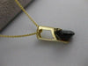 ANTIQUE 2.12CTW DIAMOND GARNET 14K YELLOW GOLD ART DECO PENDANT + CHAIN ##843