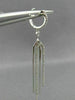 ESTATE .55CT DIAMOND 14KT WHITE GOLD 3D ETOILE ELONGATED HUGGIE HANGING EARRINGS