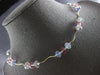 LARGE AAA WHITE & PINK QUARTZ 14K YELLOW GOLD 3D BY THE YARD FUN NECKLACE #27932