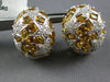 EXTRA LARGE 8.38CT DIAMOND & AAA ORANGE CITRINE 18KT WHITE GOLD HANGING EARRINGS