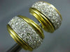 ESTATE LARGE 2.70CT DIAMOND 14K WHITE & YELLOW GOLD CLIP ON EARRINGS E VVS #635