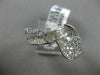 ESTATE 1.85CT DIAMOND 18KT WHITE GOLD MILGRAIN CRISS CROSS MUSICAL NOTE FUN RING
