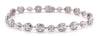 2.98CT DIAMOND 18KT WHITE GOLD MARQUISE & BAGUETTE OVAL & ROUND TENNIS BRACELET