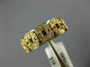 ESTATE WIDE .22CT DIAMOND 18KT WHITE & ROSE GOLD 3D SQUARE HALO ANNIVERSARY RING