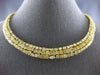 GIA EXTRA LARGE 69.17CT FANCY YELLOW DIAMOND 18KT YELLOW GOLD 3D TENNIS NECKLACE
