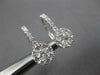 .82CT DIAMOND 14K WHITE GOLD 3D SOLITAIRE FLOWER HALO LEVERBACK HANGING EARRINGS