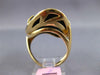 ESTATE EXTRA LARGE .45CT DIAMOND & AAA BLACK ONYX 14KT YELLOW GOLD OVAL FUN RING
