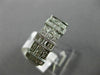 ESTATE .78CT ROUND & BAGUETTE DIAMOND 18KT WHITE GOLD MULTI ROW ANNIVERSARY RING