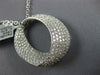 4.25CT DIAMOND 18K WHITE GOLD 3D MULTI ROW INSIDE OUT LOVE KNOT CIRCULAR PENDANT